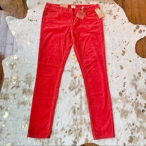 Red Corduroy Stretchy Skinny Jeans ❤️